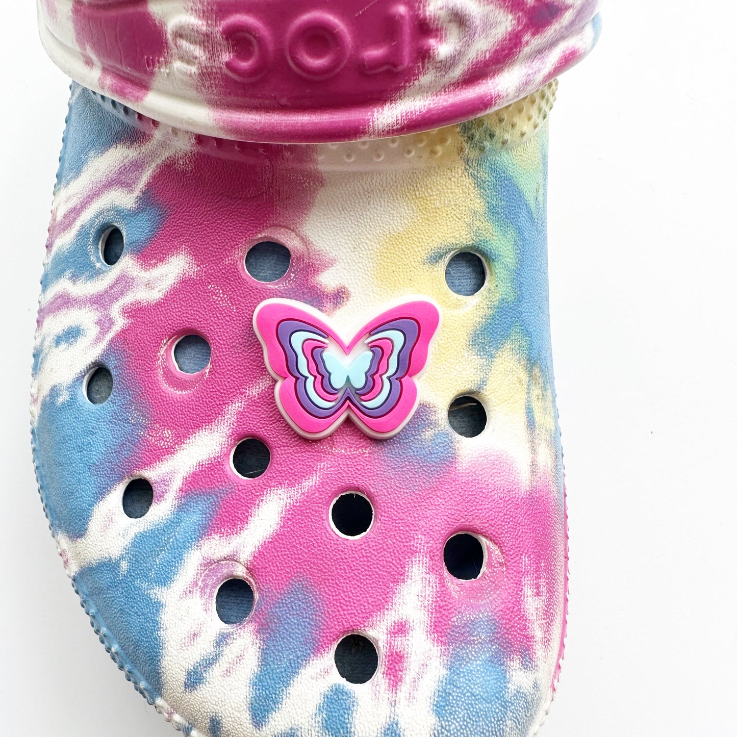 Pink Blue & Purple Butterfly Charm