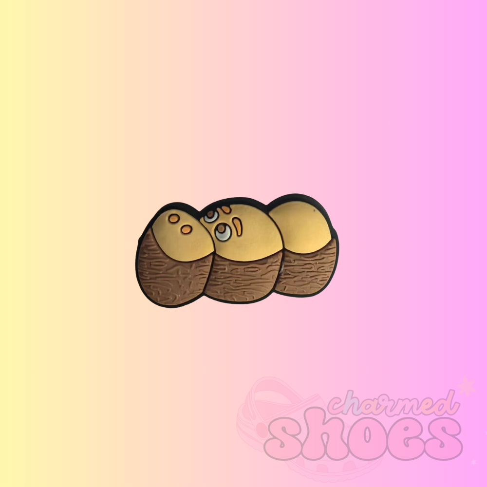 Chocolate Wafer Hippo Shoe Charm