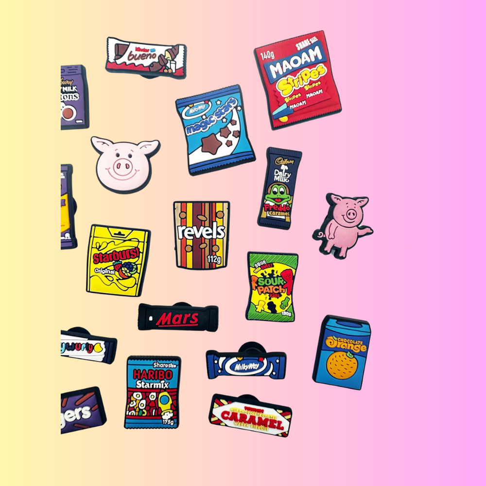 British Sweets Shoe Charms