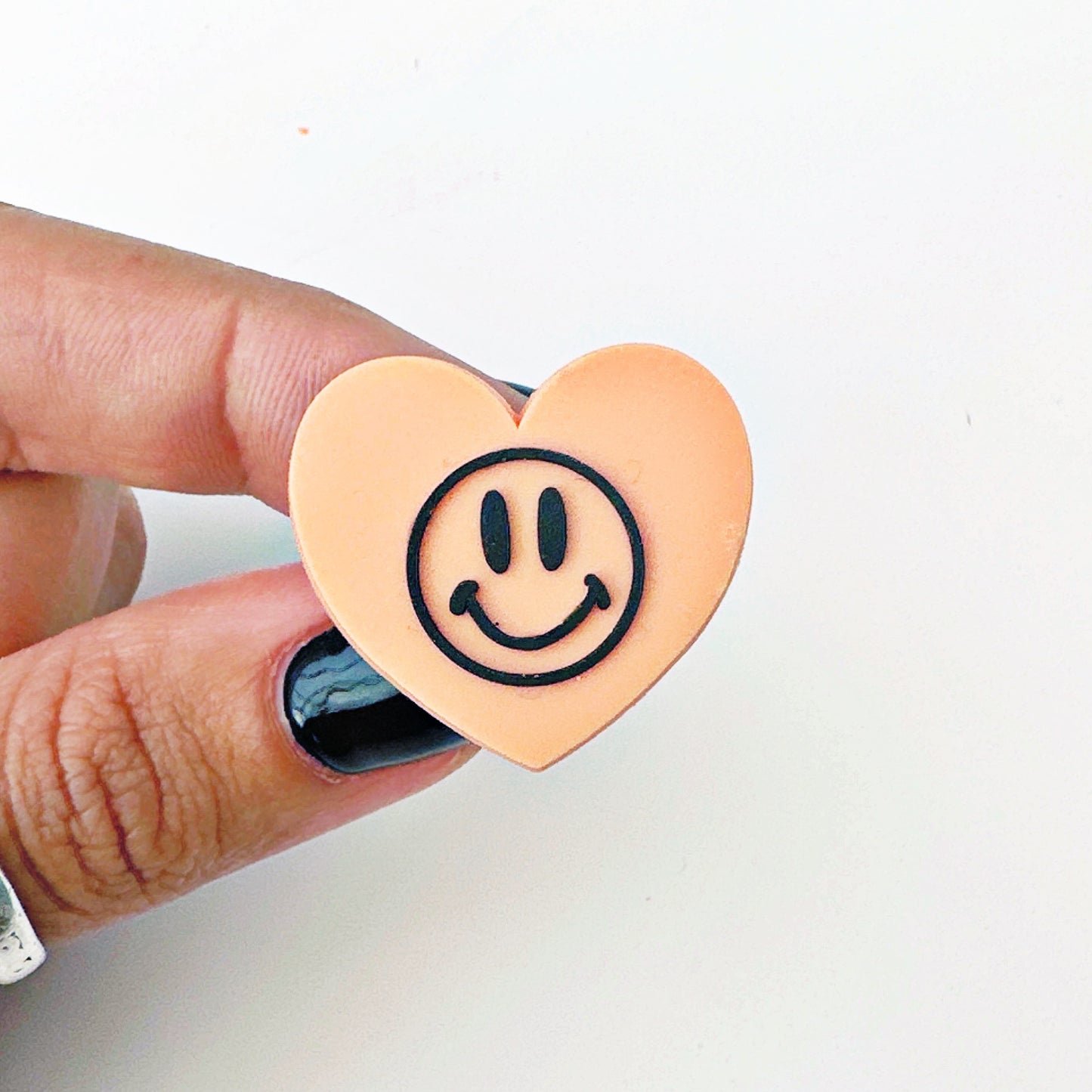 Love Heart With Smiley Face Charm