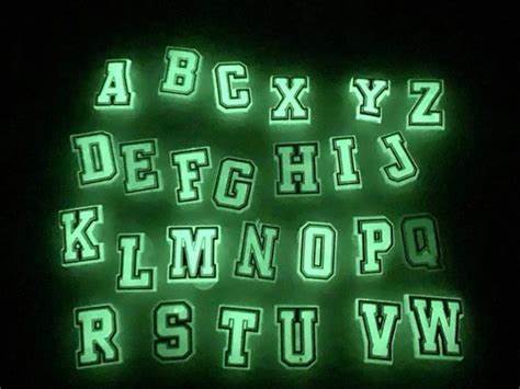 Glow In The Dark Initial Shoe Charms - Letter Charms