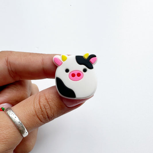 Black Stipes Cow Charm