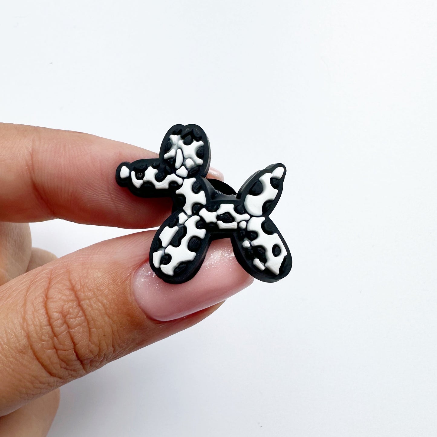 Cow Print Balloon Dog Charm