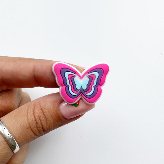 Pink Blue & Purple Butterfly Charm