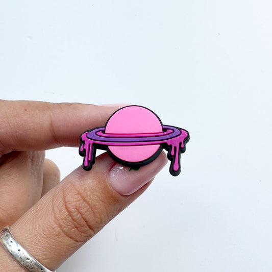 Pink Drippy Saturn Charm