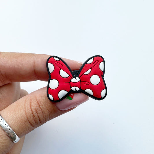 Red Spotty Bow Charm