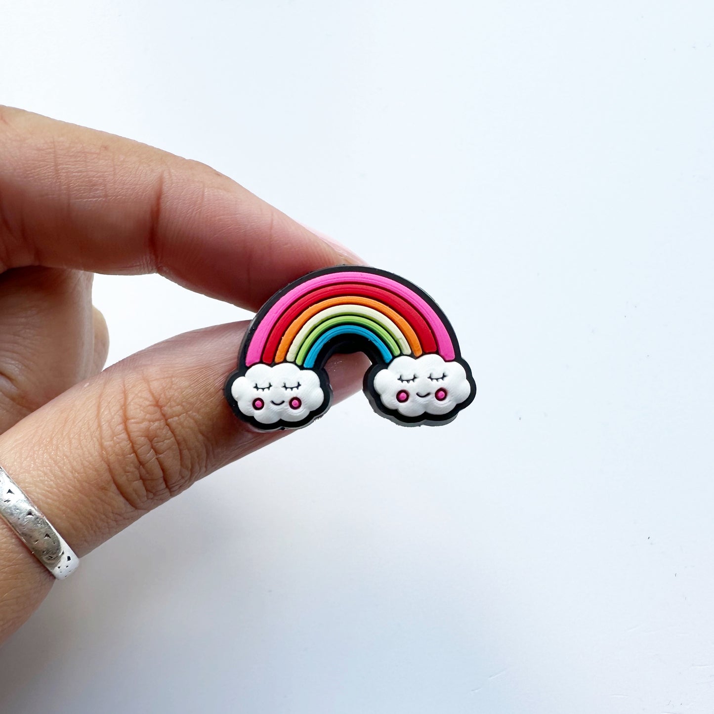 Rainbow With Clouds Charm