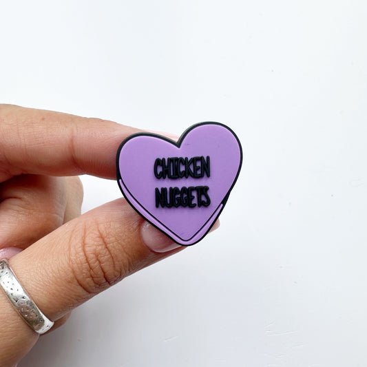 Chicken Nuggets Love Heart Charm