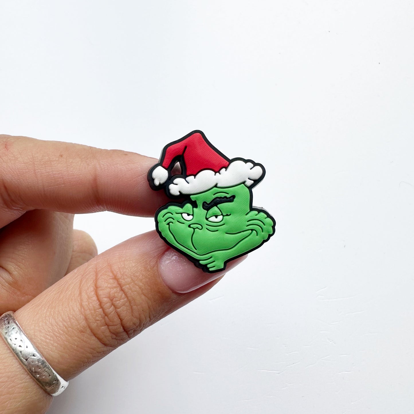 Green Christmas Face Charm