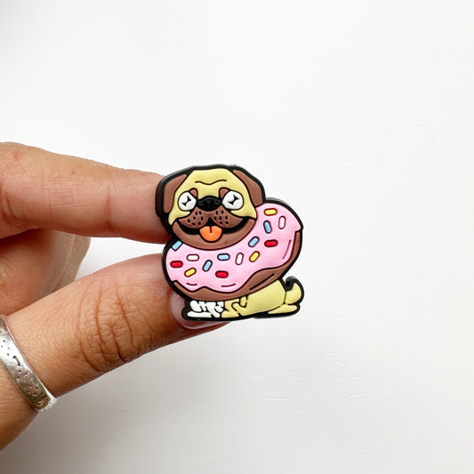 Donut Pug Charm