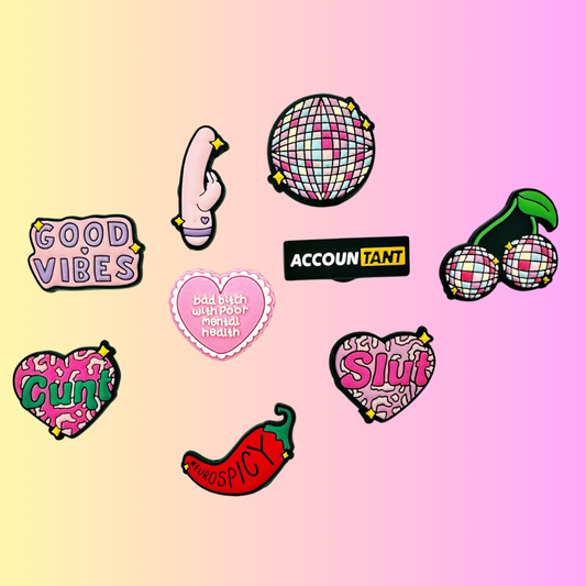 Rude Shoe Charms - Neurospicy Shoe Charms - Swearing Shoe Charms